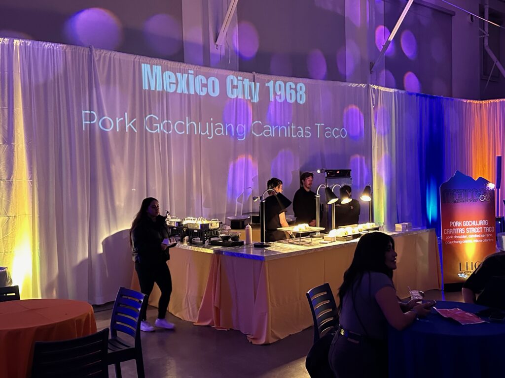 Projected wall logos smores Digital Projection by Charisma Event Productions