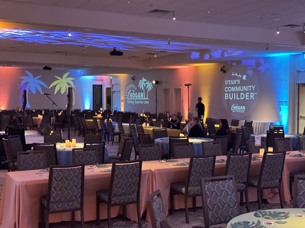 Luau Wall Projection event production elements - Digital Projection