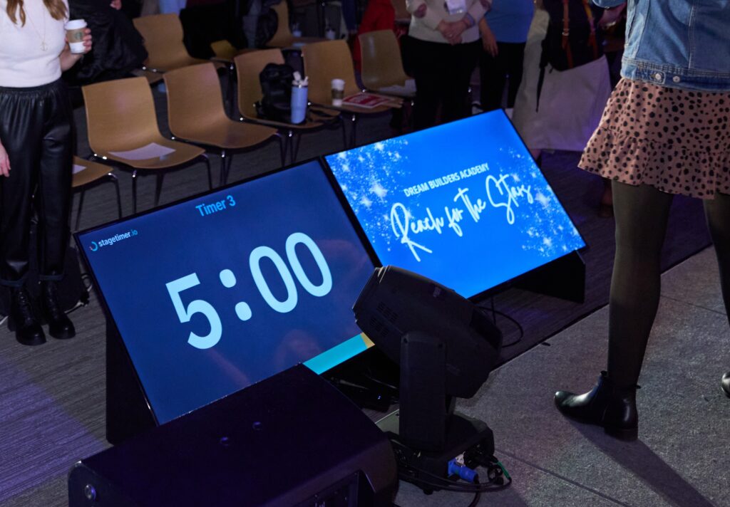 event audio visual - Confidence Monitors and Presenter Timers